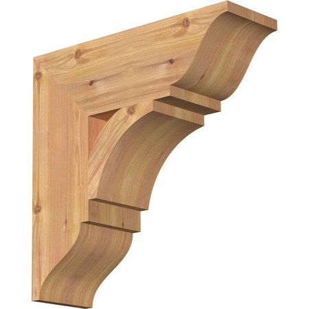 Ekena Millwork Thorton Traditional Smooth Bracket, Western Red Cedar, 5 1/2"W x 18"D x 18"H BKT06X18X18THR01SWR